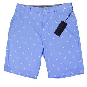 Walter‎ Hagen Golf Bag Print Shorts Mens 34 Daybreak Blue Stretch NWT $70